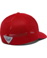 Men's Columbia Scarlet Nebraska Huskers Pfg Hooks Flex Hat