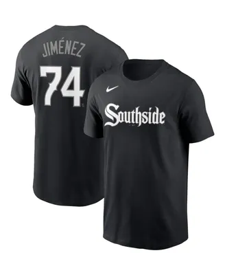 Men's Nike Eloy Jimenez Black Chicago White Sox City Connect Name and Number T-shirt