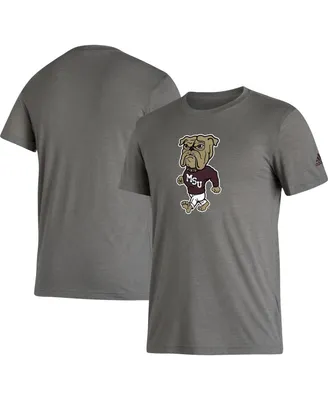 Men's adidas Gray Mississippi State Bulldogs Basics Heritage Tri-Blend T-shirt