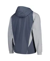 Men's adidas Charcoal Austin Fc All-Weather Raglan Hoodie Full-Zip Jacket