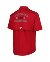 Men's Columbia Cardinal Arkansas Razorbacks Bonehead Button-Up Shirt