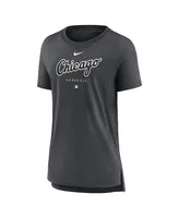Women's Nike Heather Charcoal Chicago White Sox Authentic Collection Early Work Tri-Blend T-shirt