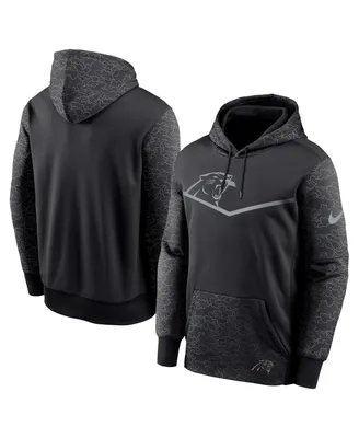 Men's Nike Black Carolina Panthers Rflctv Chevron Pullover Hoodie