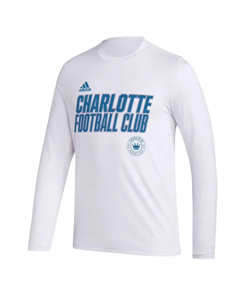 Men's adidas White Charlotte Fc Jersey Hook Aeroready Long Sleeve T-shirt