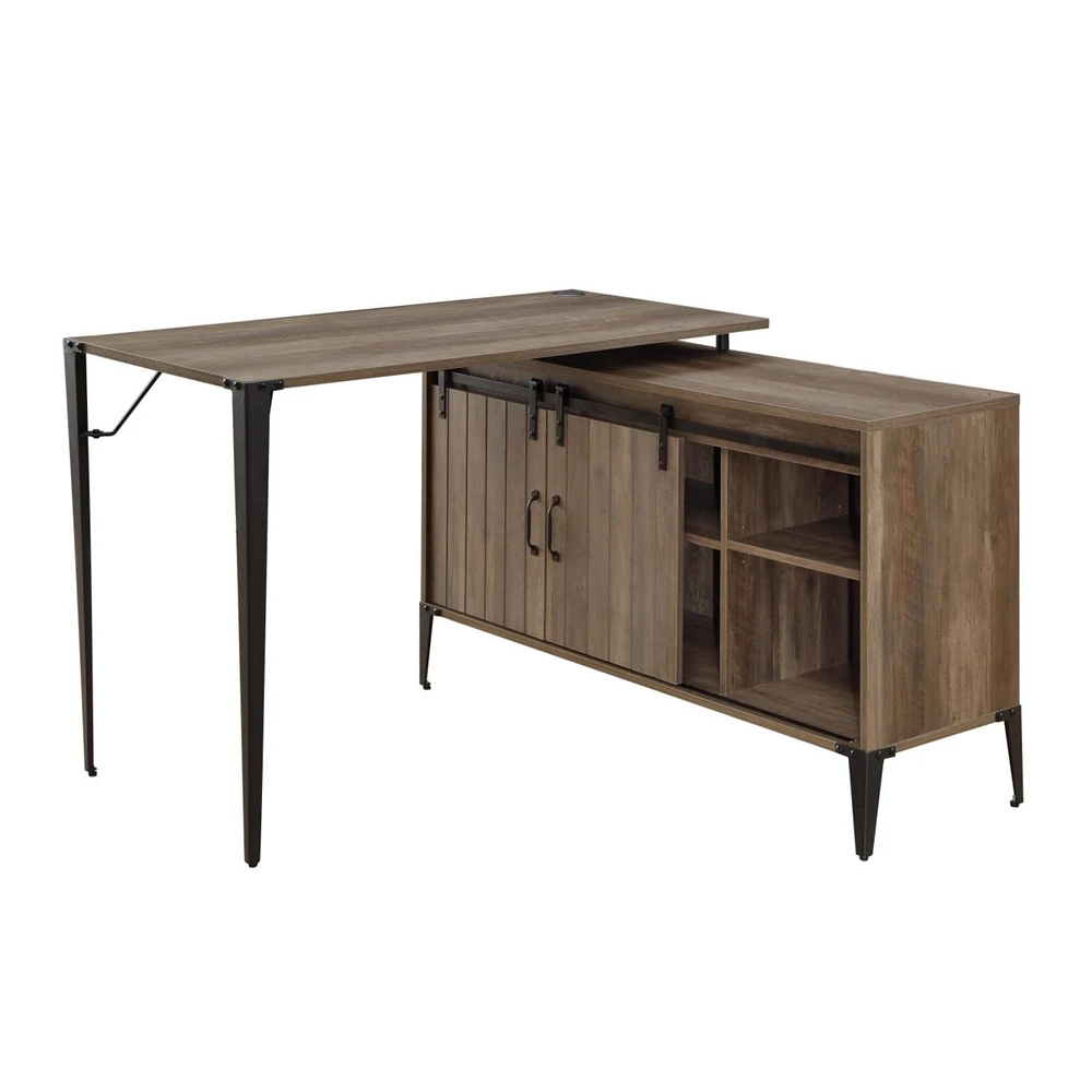 Simplie Fun Zakwani Writing Desk, Rustic Oak