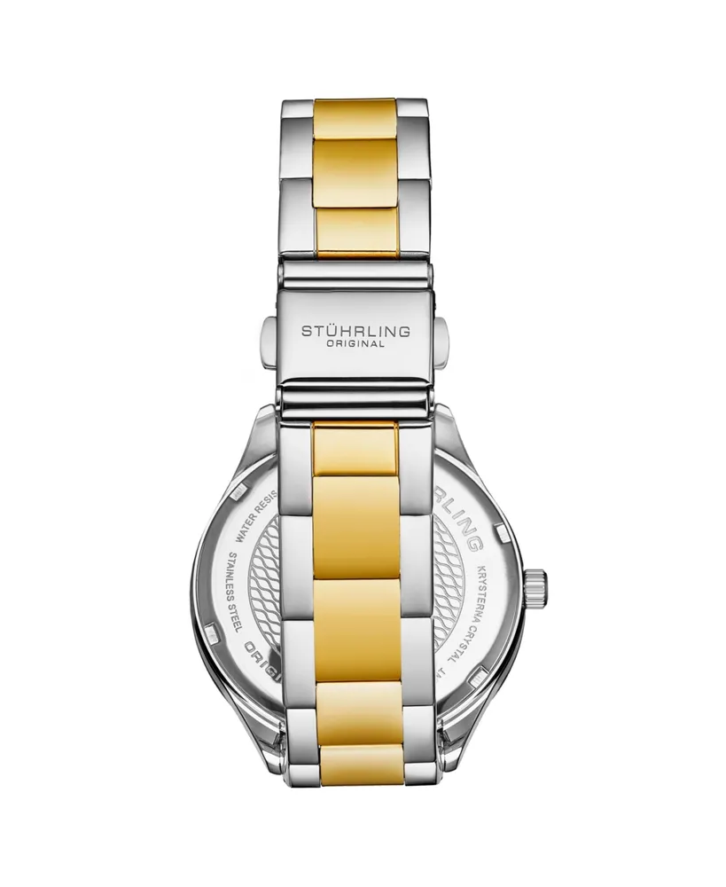 Stuhrling Women's Symphony Gold-Tone Stainless Steel , Mother of Pearl Dial , 45mm Round Watch - Gold