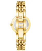 Anne Klein Women's Three Hand Quartz Round Gold-Tone Alloy Link Bracelet Watch