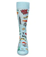 MeMoi Men's New York Rayon from Bamboo Novelty Crew Socks