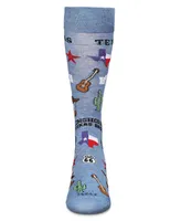 MeMoi Men's Don't Mess with Texas Rayon from Bamboo Novelty Crew Socks