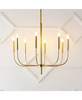 Amoros 27.25" 8-Light Modern Mid-Century Iron Led Chandelier