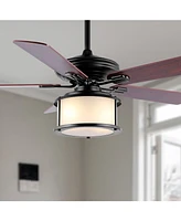 Brantley 52" 2-Light Bohemian Farmhouse Iron Led Ceiling Fan