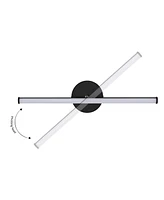 Emerson 20.25" 1-Light Modern Industrial 360-Degree Rotatable Aluminum Integrated Led Vanity Light