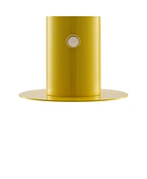 Suillius 11" Contemporary Bohemian Rechargeable, Cordless Iron Integrated Led Mushroom Table Lamp