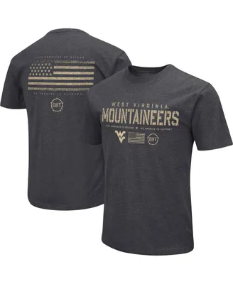 Men's Colosseum Heather Black West Virginia Mountaineers Big and Tall Oht Military-Inspired Appreciation Playbook T-shirt