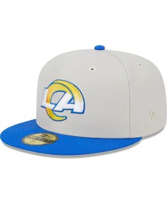 Men's New Era Khaki, Royal Los Angeles Rams Super Bowl Champions Patch 59FIFTY Fitted Hat