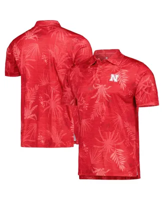 Men's Colosseum Scarlet Nebraska Huskers Palms Team Polo Shirt