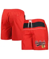 Men's Starter Red Chicago Blackhawks Freestyle Volley Swim Shorts