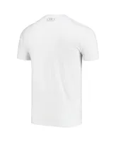 Men's Under Armour White Notre Dame Fighting Irish Mascot Logo Performance Cotton T-shirt