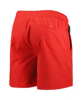 Men's Starter Red Chicago Blackhawks Freestyle Volley Swim Shorts