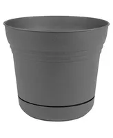 Bloem SP14908 Saturn Planter w/ Saucer 14", Charcoal