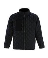 RefrigiWear Big & Tall Insulated Diamond Quilted Jacket with Fleece Lined Collar