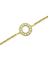 Giani Bernini Cubic Zirconia Circle Ankle Bracelet, Created for Macy's