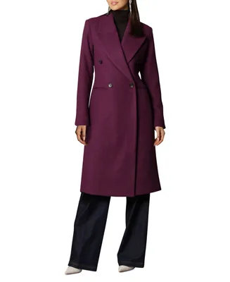 Avec Les Filles Women's Double Breasted Tailored Coat
