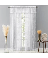 Ricardo Woven Lace Rod Pocket w/Header Panel Curtain 54"W x 96"L