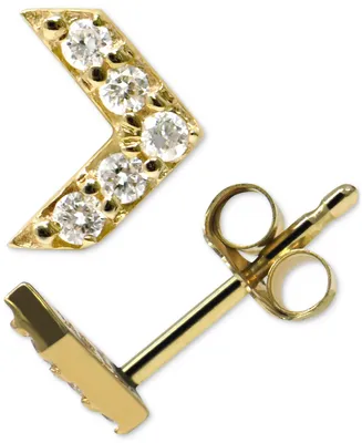 Jac + Jo by Anzie Diamond Chevron Stud Earrings (1/10 ct. t.w.) in 14k Gold