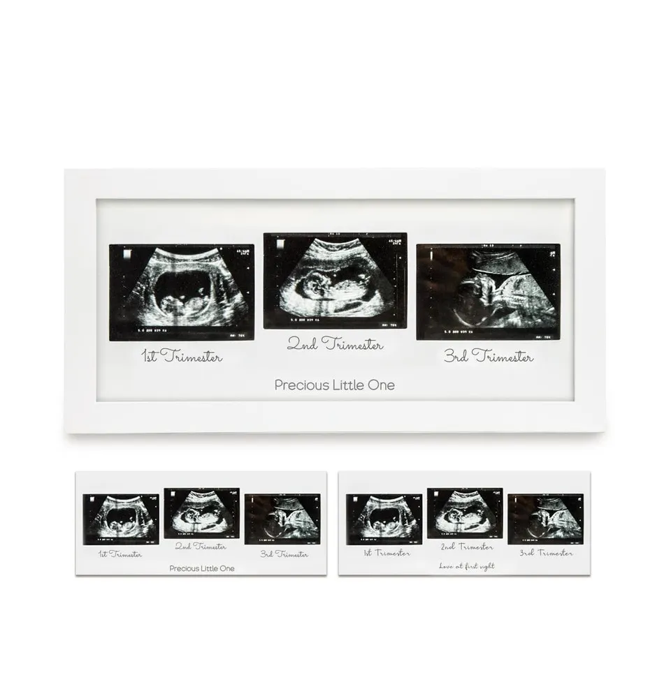 KeaBabies Trio Baby Sonogram Picture Frame, Ultrasound Frames for Nursery, Mom to Be Gifts