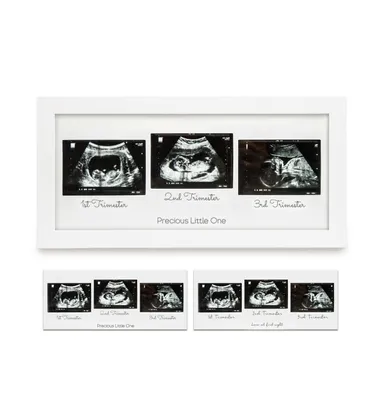 Trio Baby Sonogram Picture Frame, Ultrasound Frames for Nursery, Mom to Be Gifts