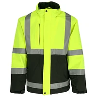 RefrigiWear Big & Tall HiVis 3-in-1 Insulated Rainwear Systems Jacket - Ansi Class 2