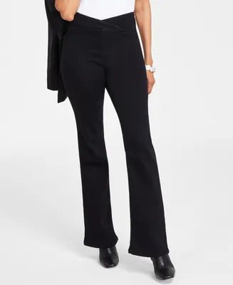I.n.c. International Concepts Women's High Rise Asymmetrical Waist Pull-On Jeans, Created for Macy's
