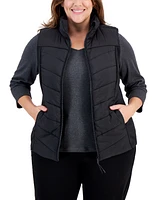 Id Ideology Plus Zip-Front Puffer Vest, Created for Macy's