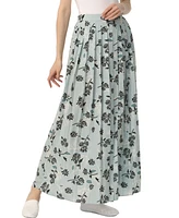 kimi + kai Women's Print Box Pleat Maxi Skirt