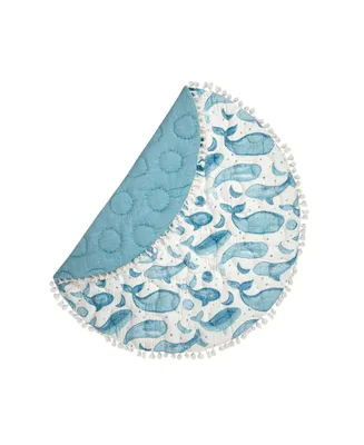 Crane Baby Baby Boys Caspian Quilted Round Playmat