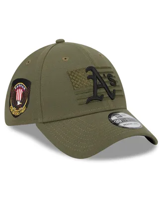 Men's New Era Green Oakland Athletics 2023 Armed Forces Day 39THIRTY Flex Hat