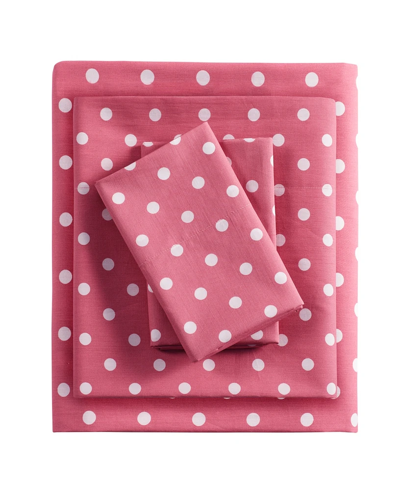 Intelligent Design Polka Dot Cotton 3-Pc. Sheet Set, Twin