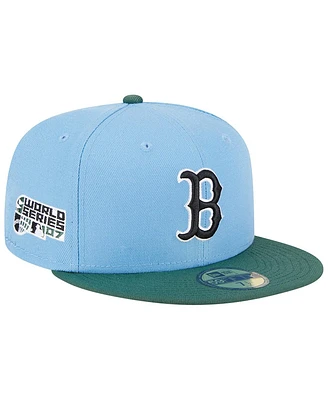 Men's New Era Sky Blue, Cilantro Boston Red Sox 2007 World Series 59FIFTY Fitted Hat