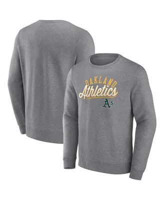 Men's Fanatics Heather Gray Oakland Athletics Simplicity Pullover Sweatshirt