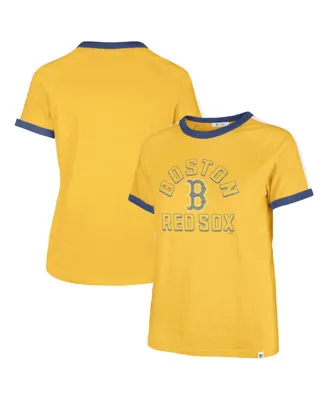 Women's '47 Brand Yellow Boston Red Sox City Connect Sweet Heat Peyton T-shirt
