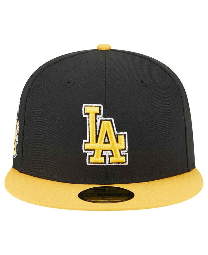 Men's New Era Black, Gold Los Angeles Dodgers 59FIFTY Fitted Hat