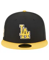 Men's New Era Black, Gold Los Angeles Dodgers 59FIFTY Fitted Hat