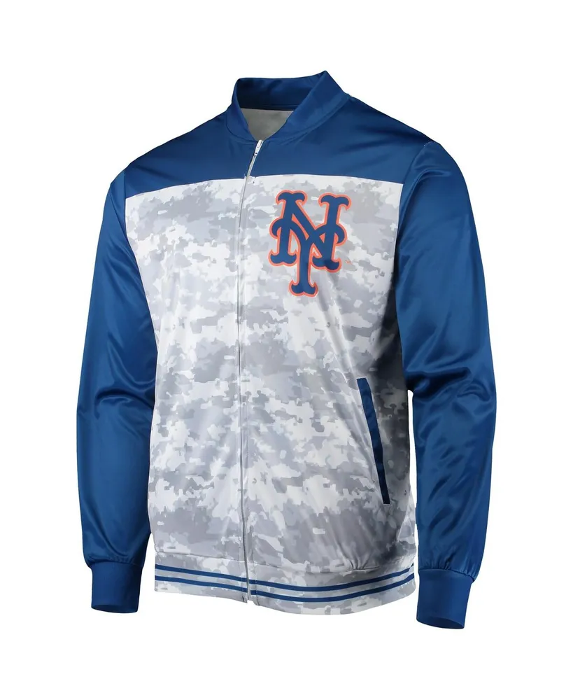 Men's Stitches Royal New York Mets Camo Full-Zip Jacket