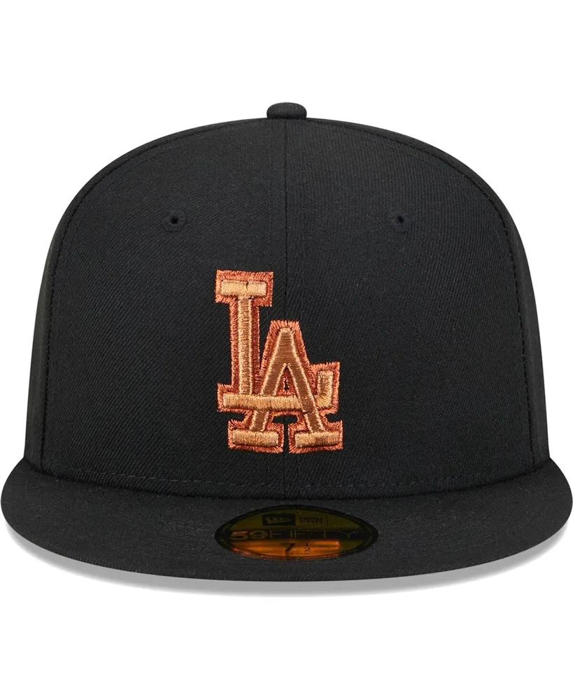 Men's New Era Black Los Angeles Dodgers Metallic Pop 59FIFTY Fitted Hat