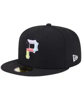 Men's New Era Black Pittsburgh Pirates Multi-Color Pack 59FIFTY Fitted Hat