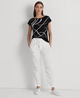 Lauren Ralph Logo-Print Short-Sleeve Top