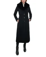 Anne Klein Women's Wool Blend Maxi Coat, Created for Macy's