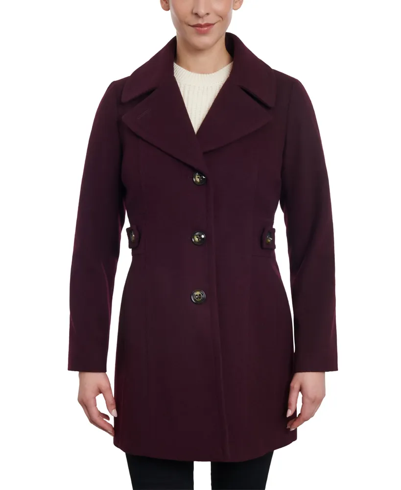 Anne Klein Women's Single-Breasted Peacoat, Created for Macy's