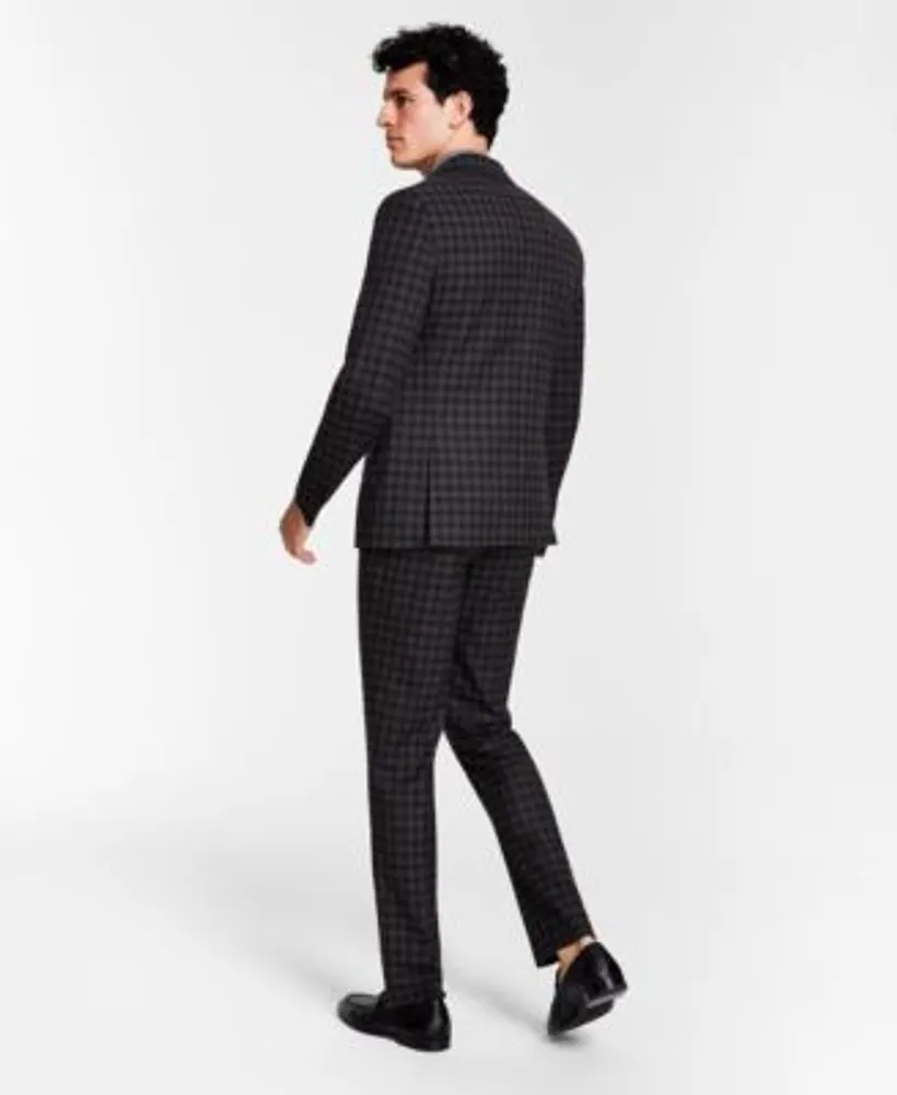 Bar Iii Mens Skinny Fit Check Suit Jacket Pants Created For Macys